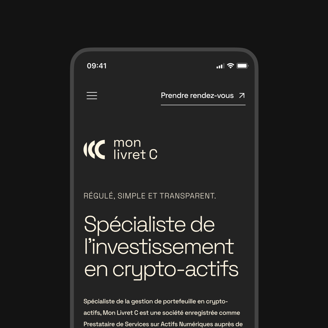 Mon livret C, design mobile site internet