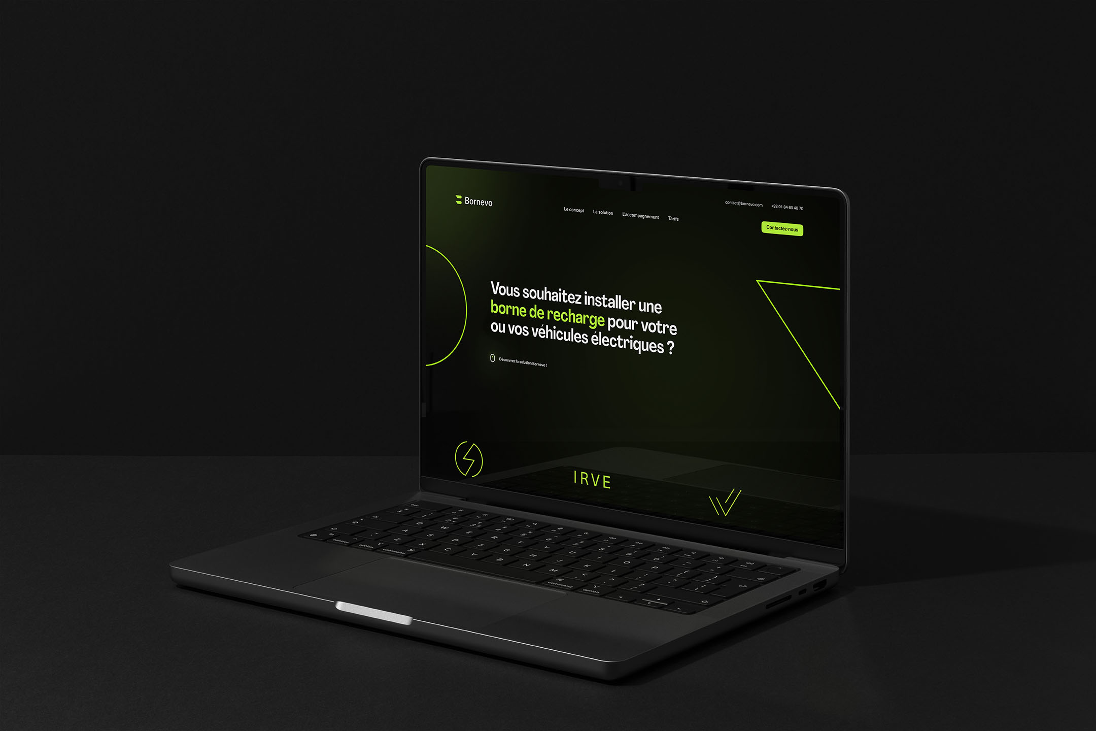 Bornevo, design landing page site vitrine